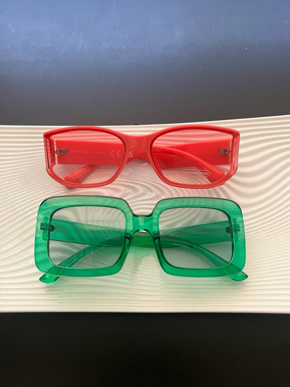 PrettyLittleThing Sunglasses 2 Piece Pink Green